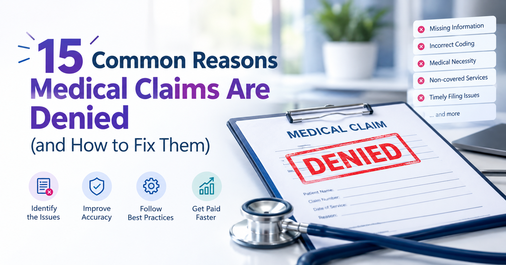 15 Common Reasons Medical Claims Are Denied (and How to Fix Them)